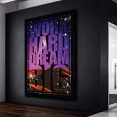 Wandbild Work hard dream big - Sunset